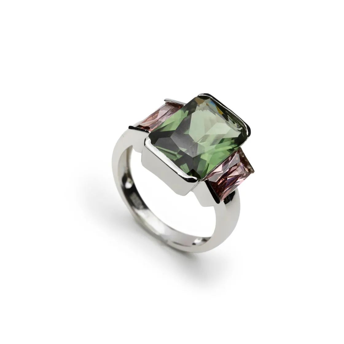Anillos Con Piedras | LINEARGENT Anillo con piedras cuadradas en tonos tierra