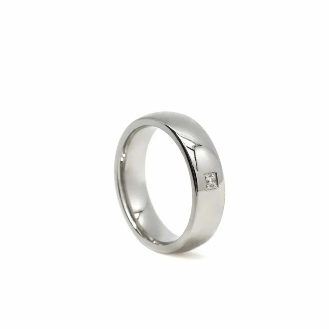 Anillos De Compromiso | LINEARGENT Anillo de compromiso diseño ancho con detalle de circonita