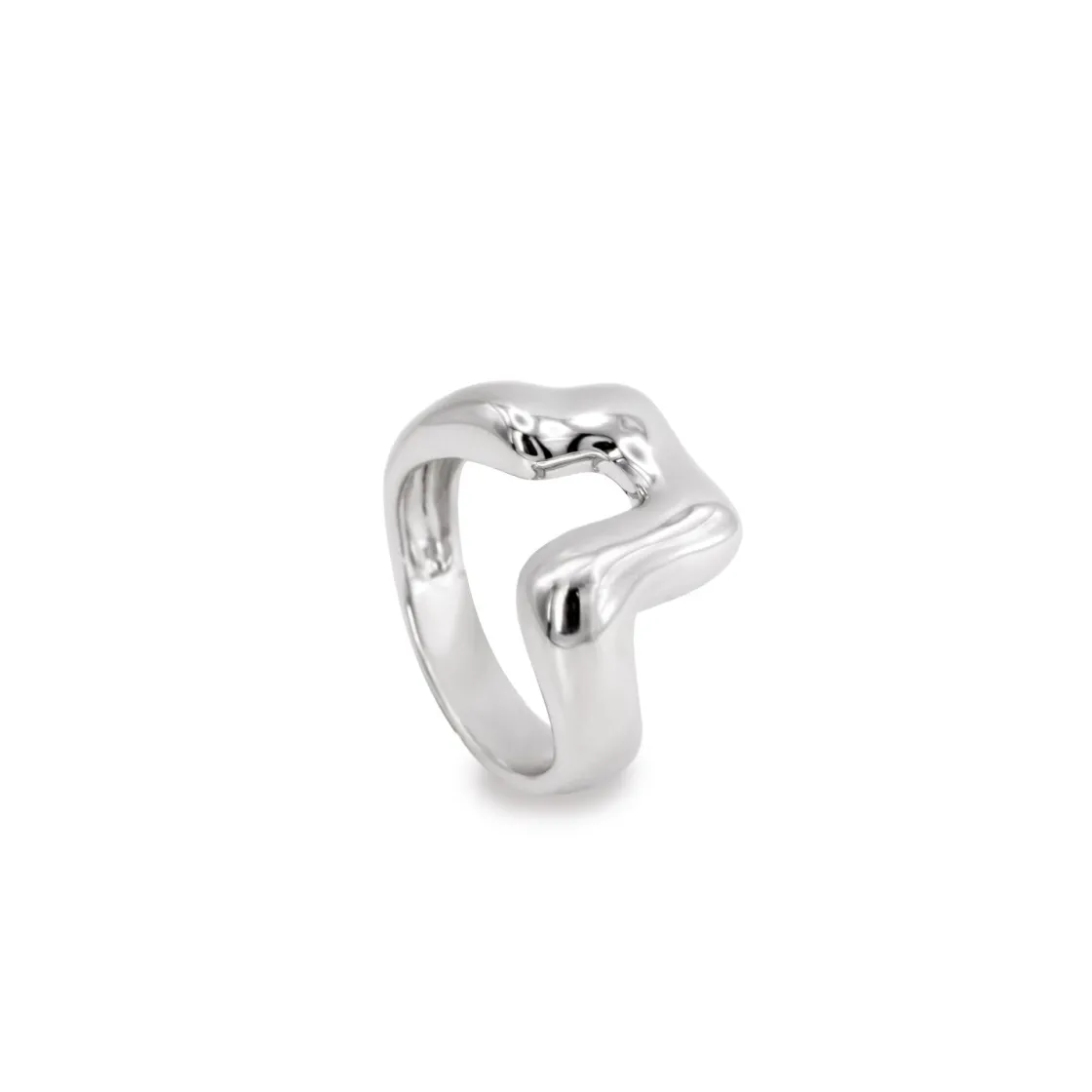 Anillos De Diseño | LINEARGENT Anillo de plata irregular líquido