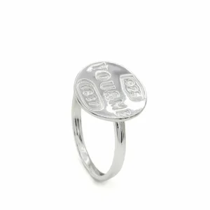 Anillo Sello | LINEARGENT Anillo sello en plata diseño you&me