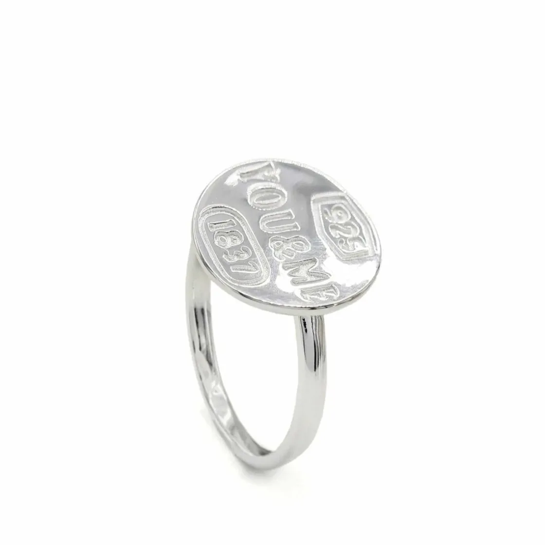Anillo Sello | LINEARGENT Anillo sello en plata diseño you&me