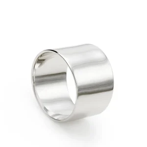 Anillos Anchos | Anillos Grandes | LINEARGENT Anillos anchos de plata lisa diseño regular y liso