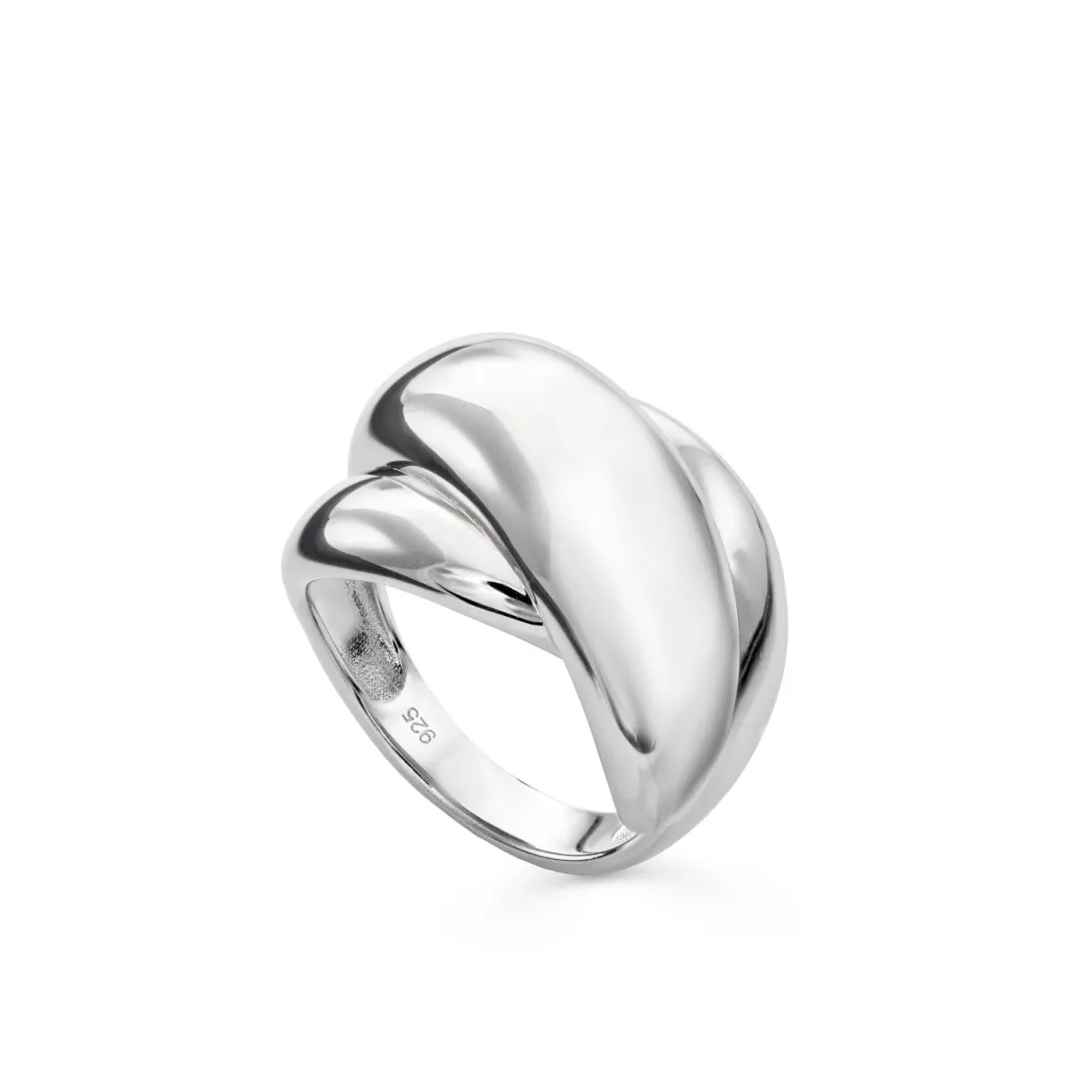Anillos De Diseño | Anillos Anchos | LINEARGENT Anillos anchos diseño carriles envolventes y plata lisa
