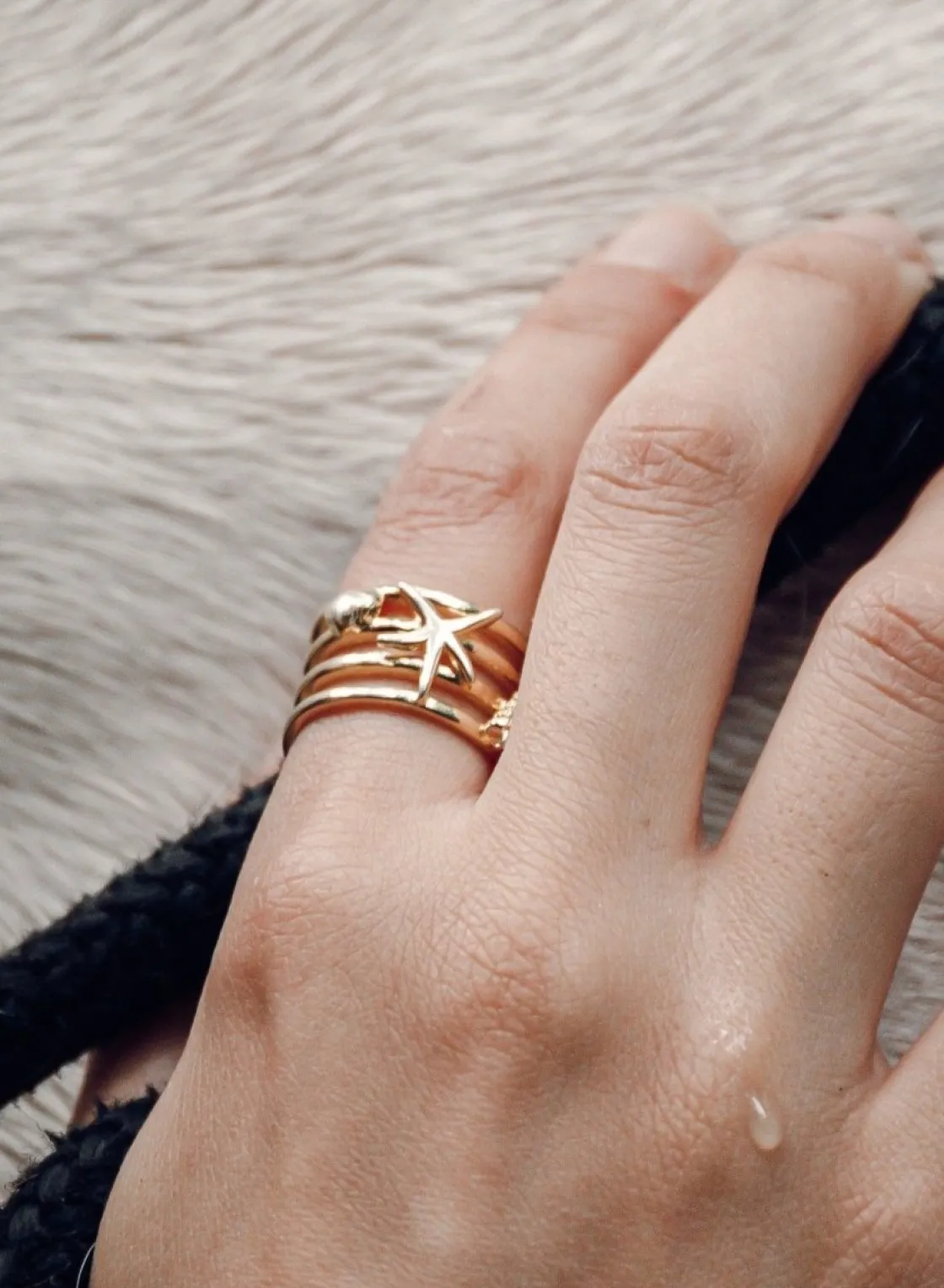 Anillos Anchos | LINEARGENT Anillos anchos diseño de motivos marinos