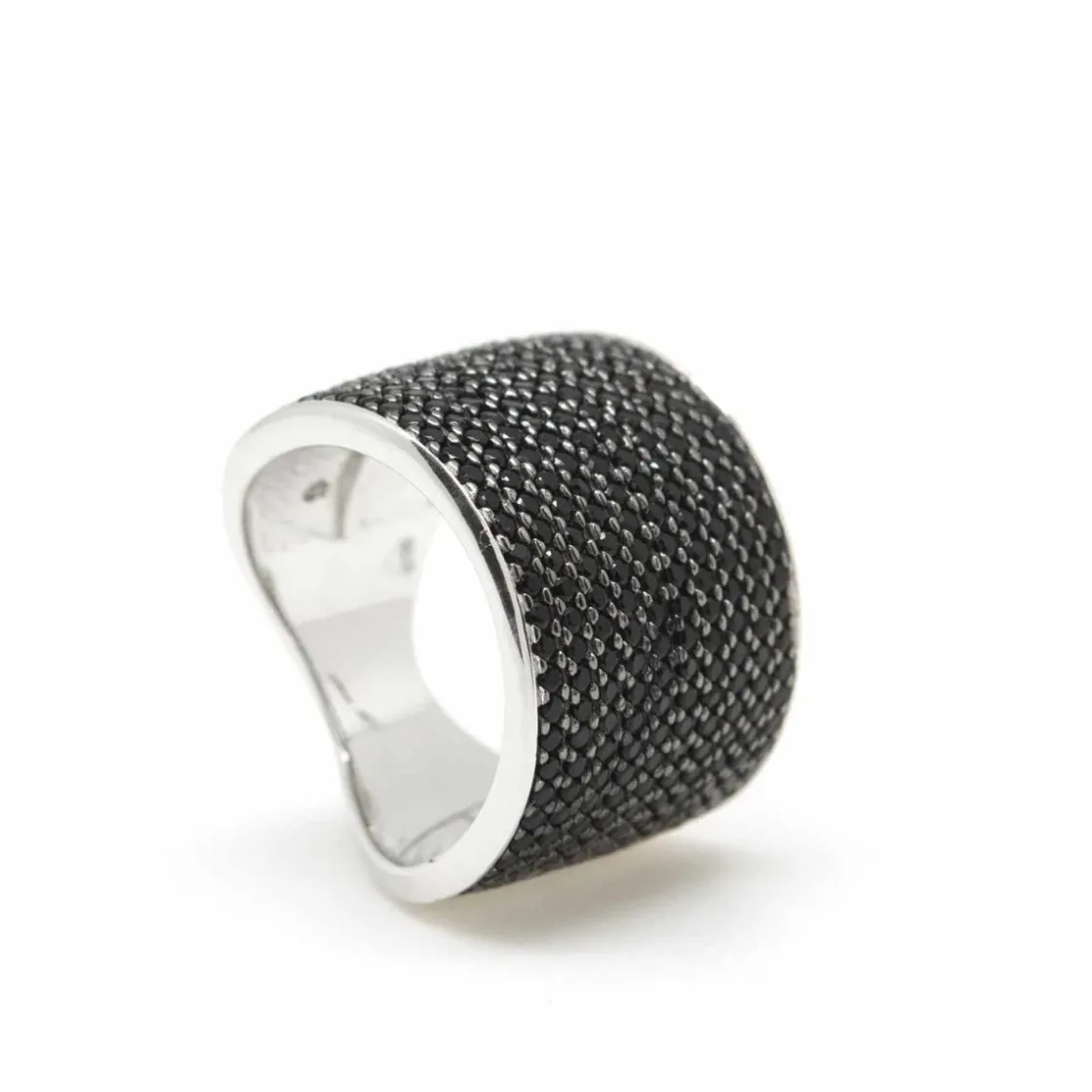 Anillos Circonitas | LINEARGENT Anillos circonitas diseño ancho con engaste total de circonitas