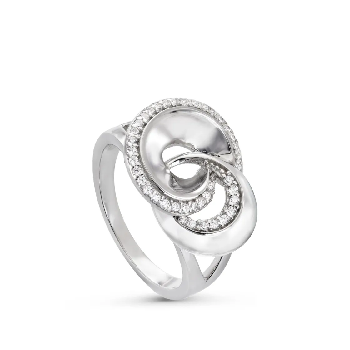 Anillos Circonitas | LINEARGENT Anillos circonitas diseño doble carril y circonitas
