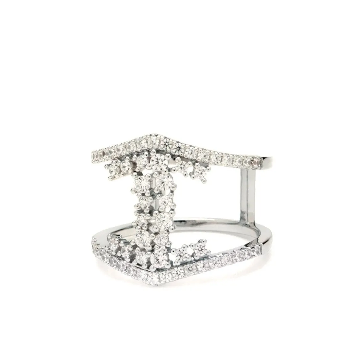Anillos Circonitas | LINEARGENT Anillos circonitas diseño geométrico con circonitas