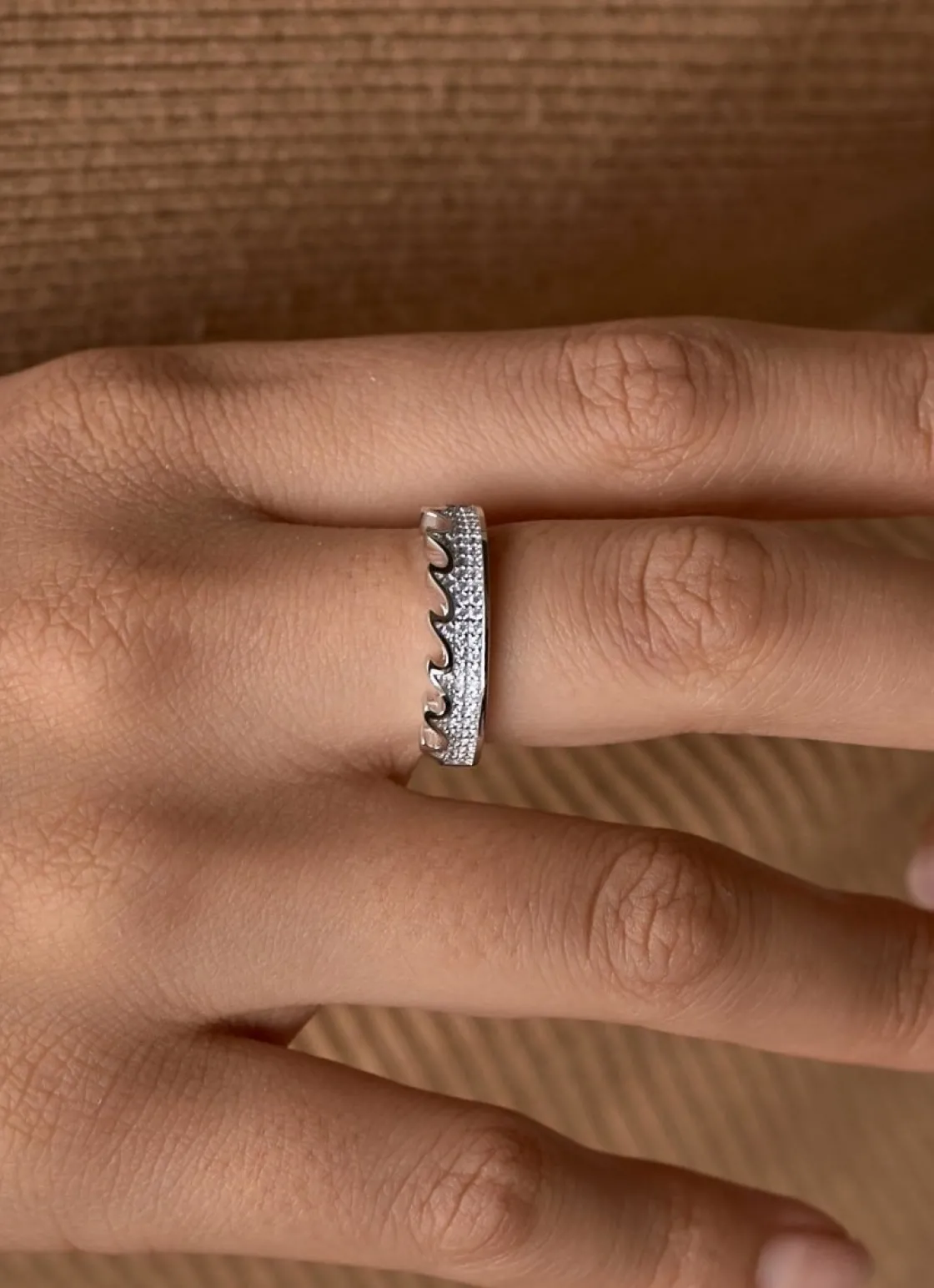 Anillos Circonitas | LINEARGENT Anillos circonitas diseño grueso de púas