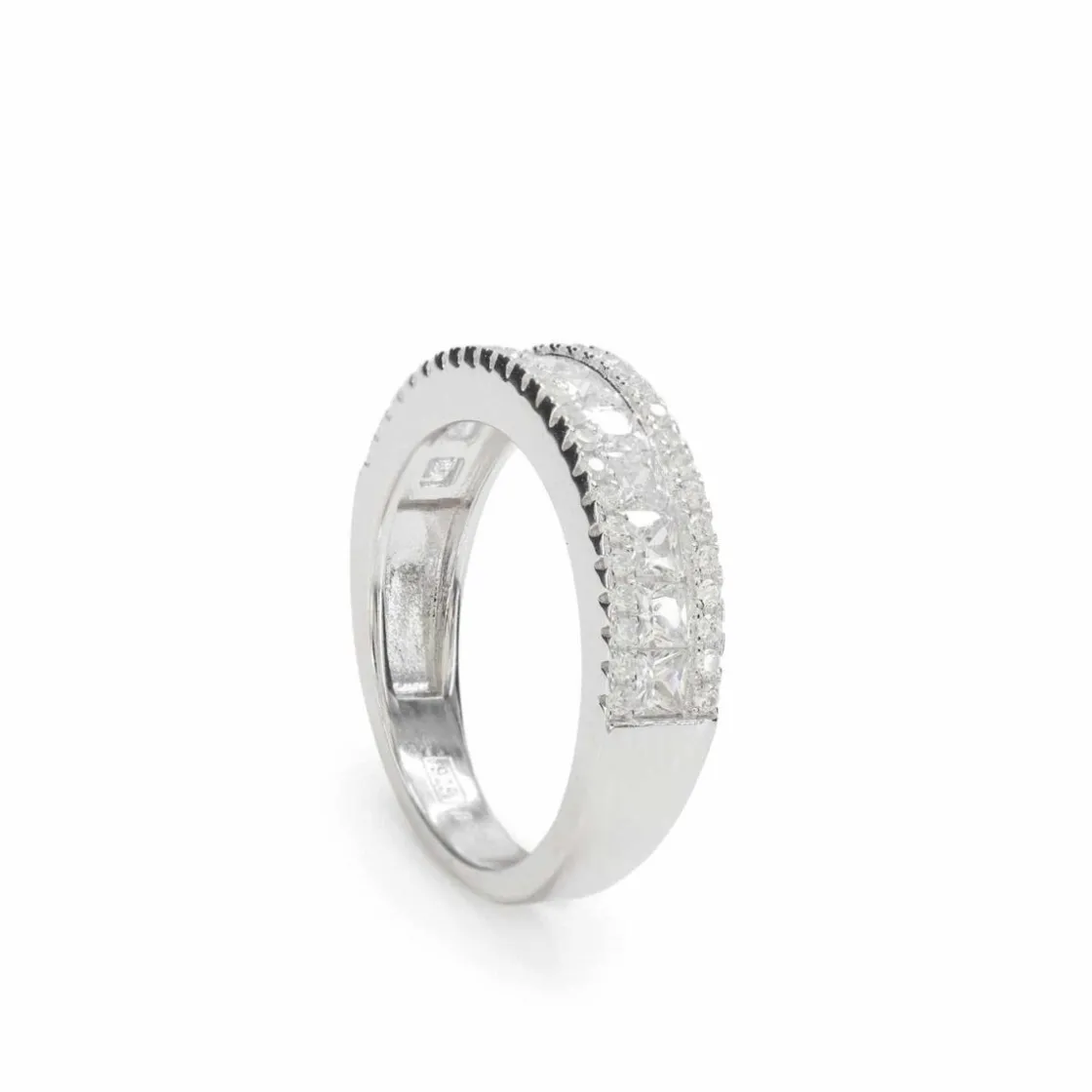 Anillos Finos | Anillos Circonitas | LINEARGENT Anillos con circonitas y cuarzos adamantinos centrales