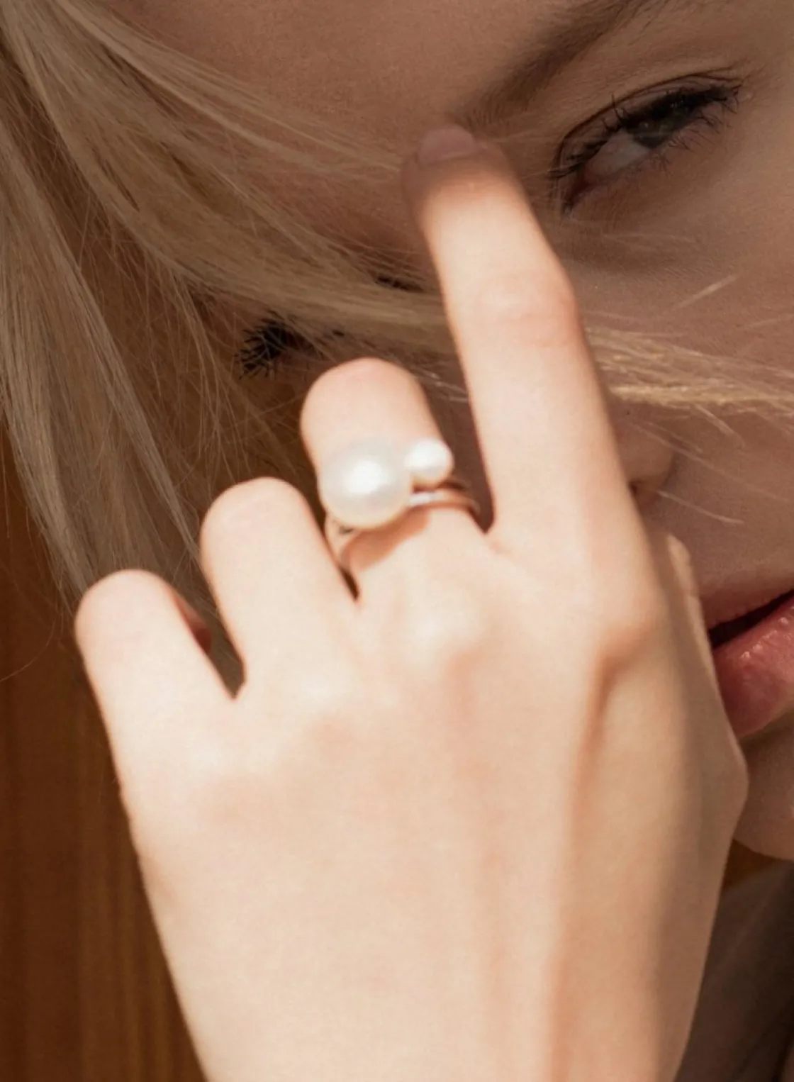 Anillos Con Perlas | LINEARGENT Anillos con perlas de plata con triple motivo