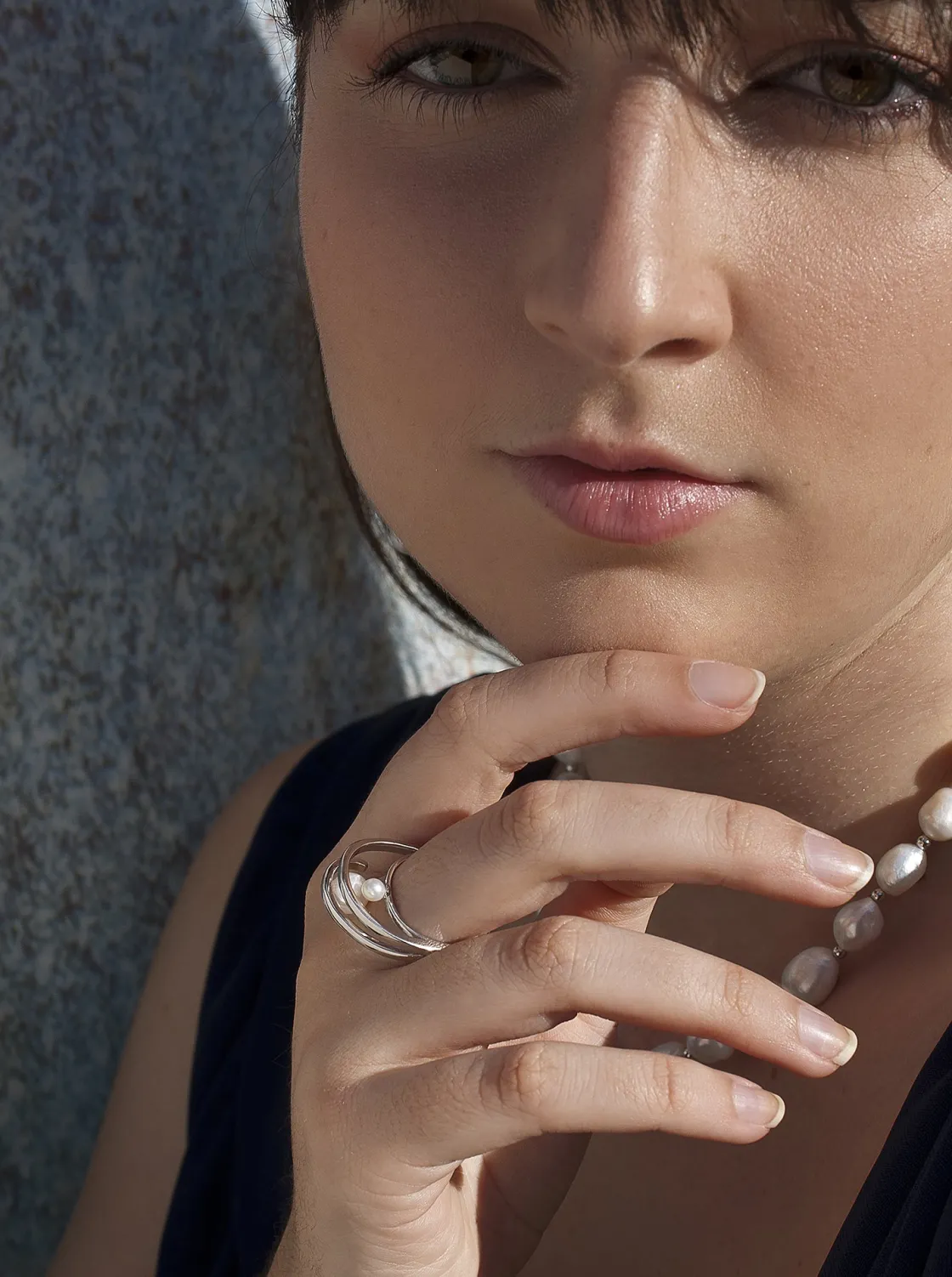 Anillos Con Perlas | LINEARGENT Anillos con perlas diseño doble perla