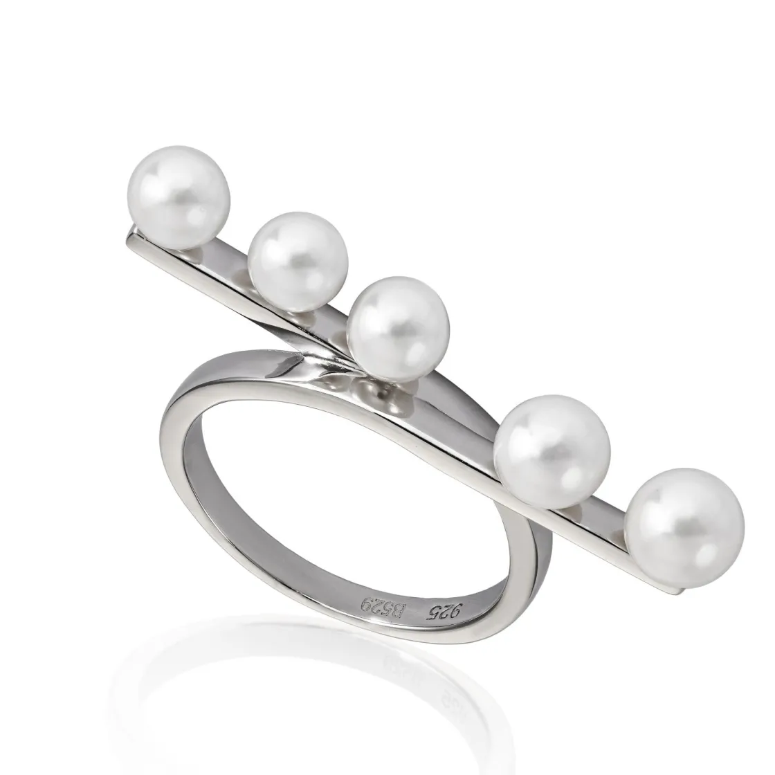 Anillos Con Perlas | LINEARGENT Anillos con perlas diseño minimalista