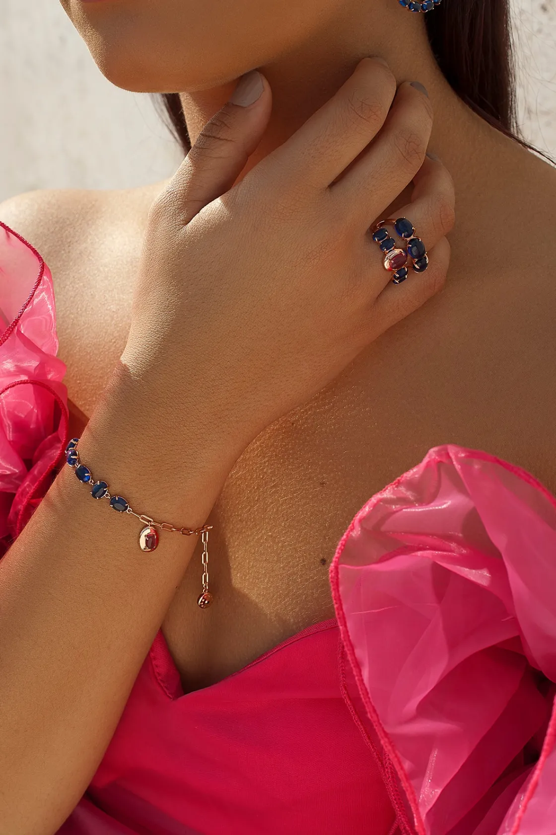 Anillos Con Piedras | LINEARGENT Anillos con piedras azurita y circonitas