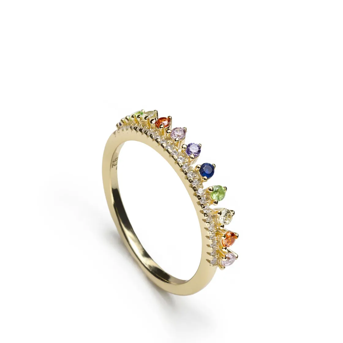 Anillos Dorados | Anillos Pequeños | LINEARGENT Anillos con piedras de colores y circonitas