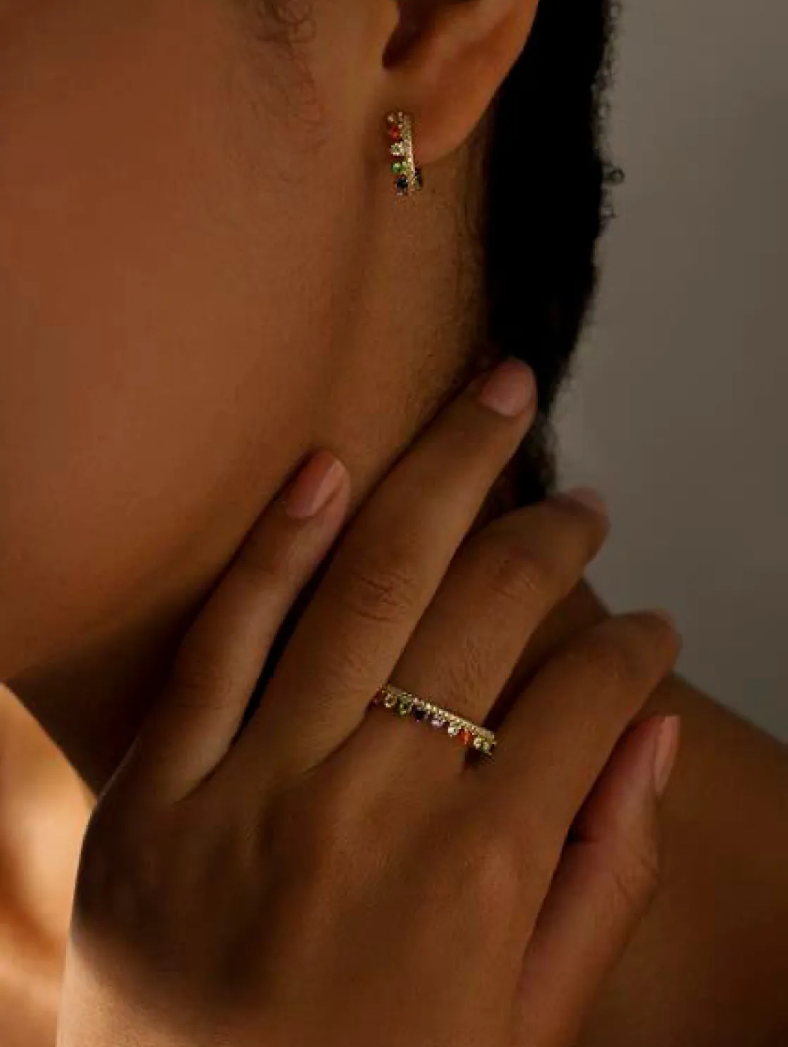 Anillos Dorados | Anillos Pequeños | LINEARGENT Anillos con piedras de colores y circonitas