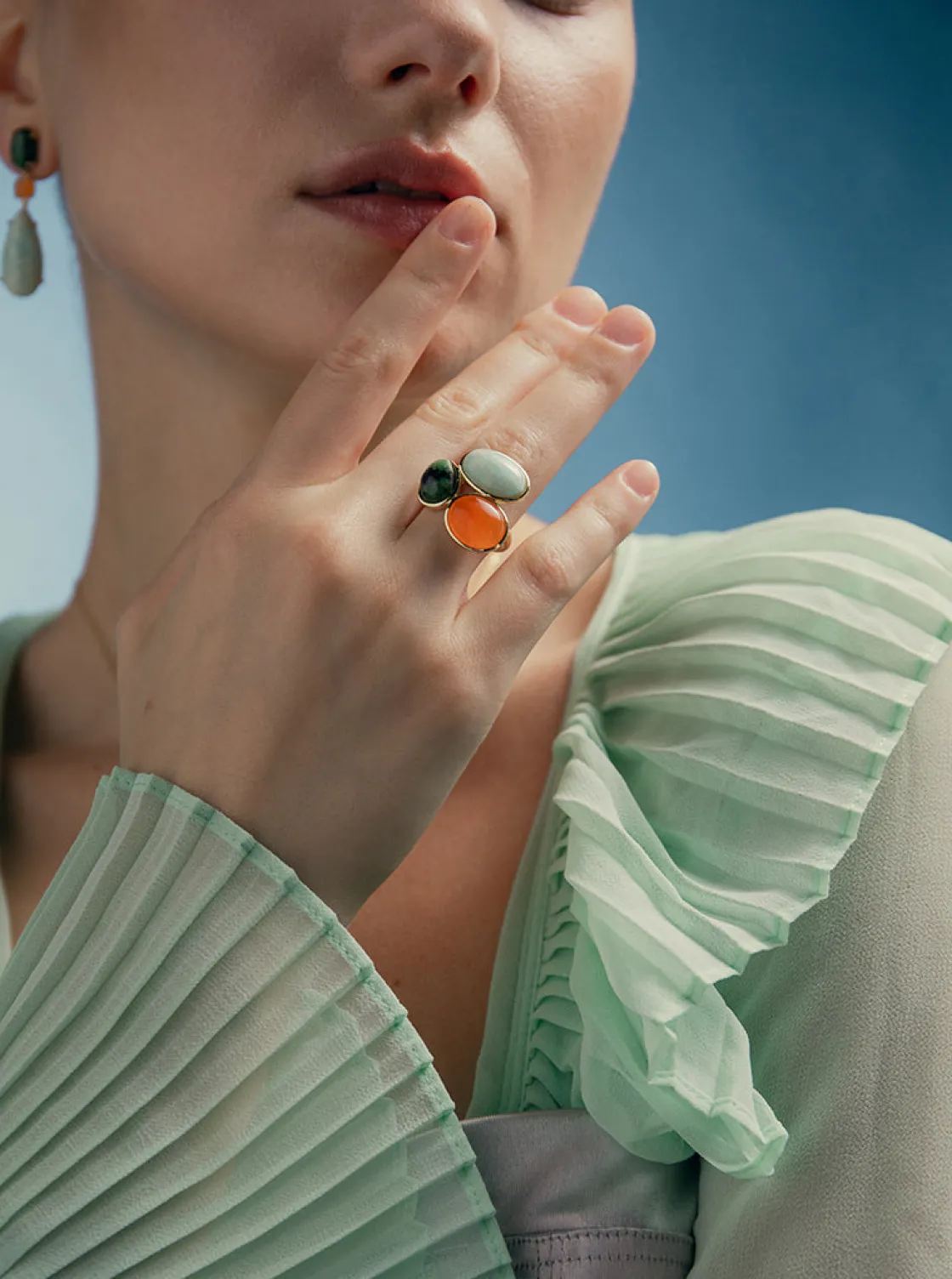Anillos Con Piedras | Anillos Grandes | LINEARGENT Anillos con piedras de plata en tono nature