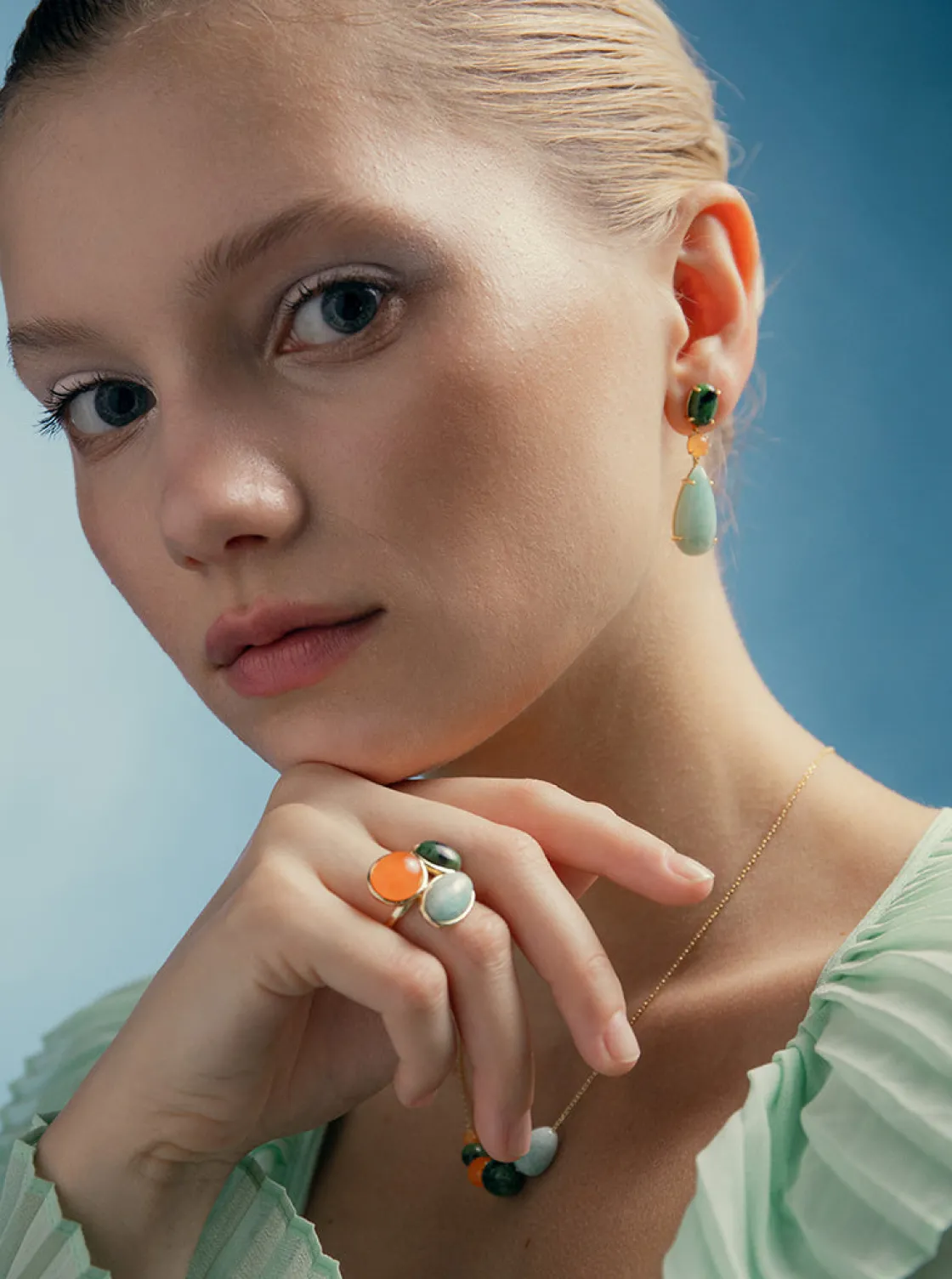 Anillos Con Piedras | Anillos Grandes | LINEARGENT Anillos con piedras de plata en tono nature