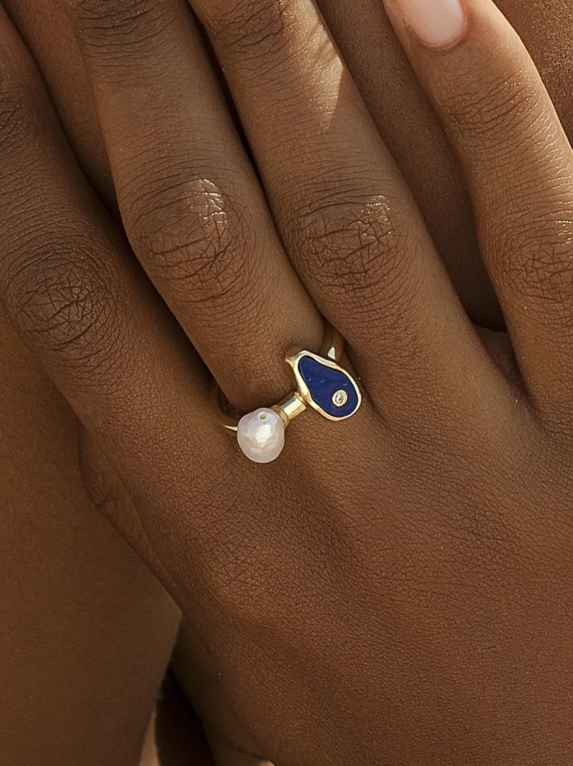 Anillos Dorados | Anillos Con Piedras | LINEARGENT Anillos con piedras diseño de piedra natural y perla