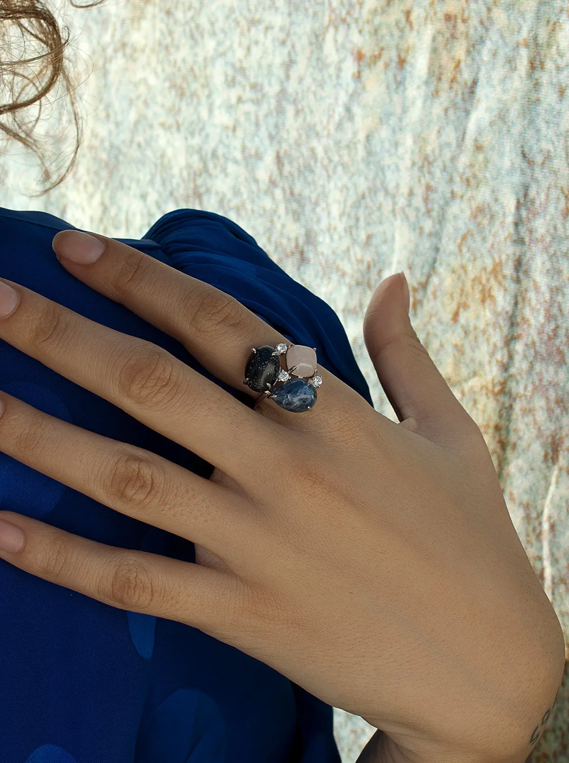 Anillos Con Piedras | LINEARGENT Anillos con piedras en tonos azules con circonitas
