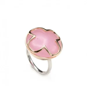 Anillos Con Piedras | Anillos Grandes | LINEARGENT Anillos con piedras motivo diseño de flor rosa