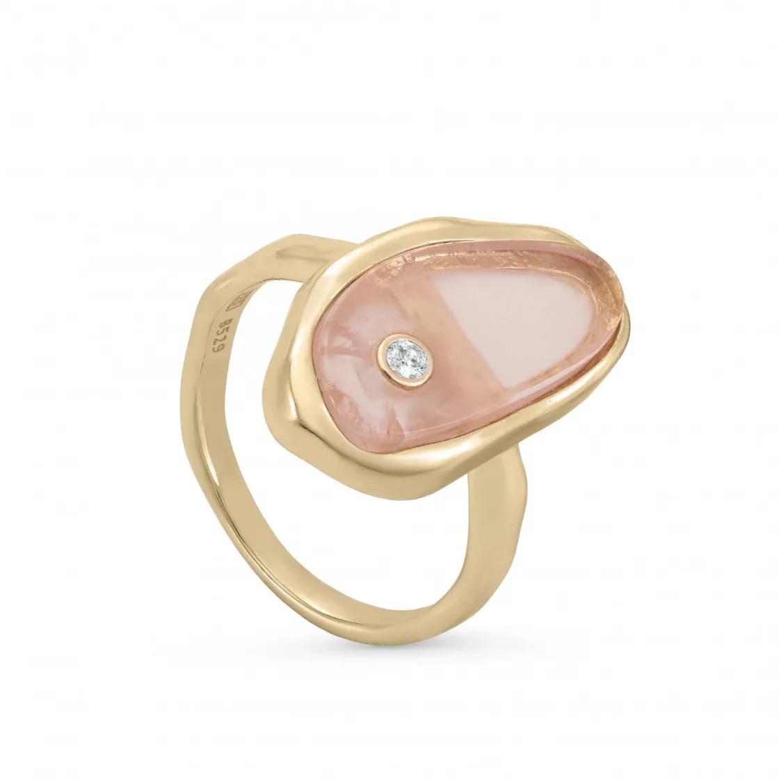 Anillos Con Piedras | Anillos Grandes | LINEARGENT Anillos con piedras naturales de diseño irregular