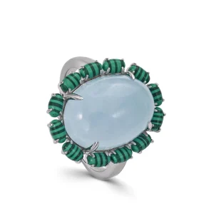 Anillos Con Piedras | Anillos Grandes | LINEARGENT Anillos con piedras naturales diseño de flor