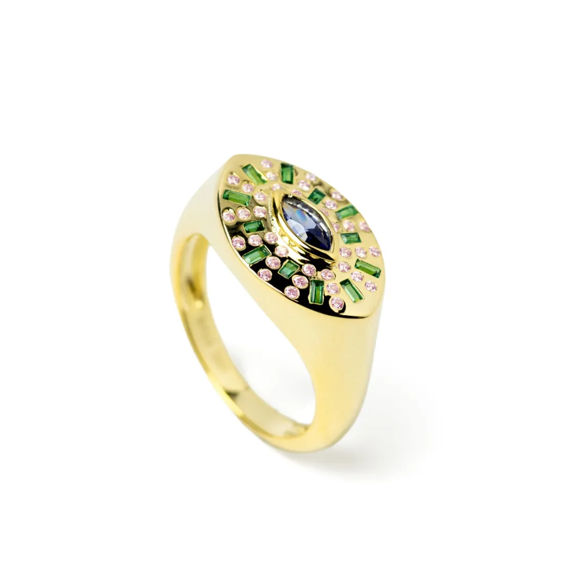 Anillos Con Piedras | LINEARGENT Anillos con piedras tono zafiro en talla marquesa