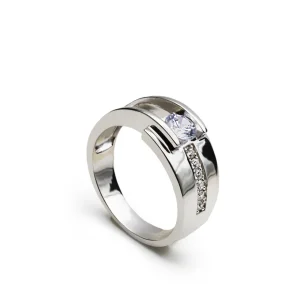 Anillos De Diseño | Anillos Circonitas | LINEARGENT Anillos criconitas de plata con diseño elegante