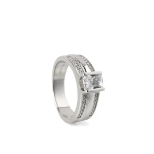 Anillos Circonitas | LINEARGENT Anillos criconitas de plata con diseño geométrico