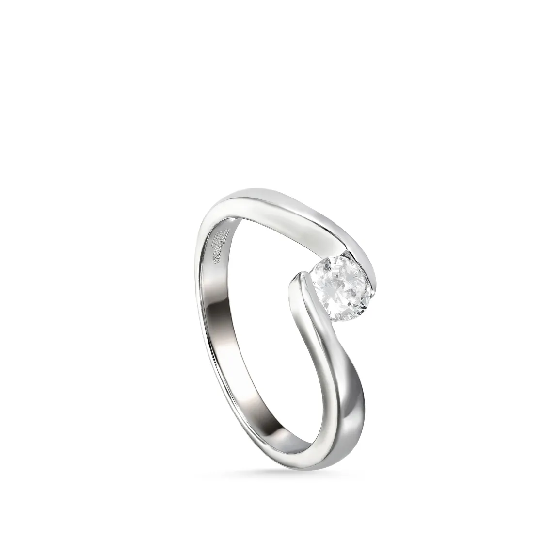 Anillos Especiales | Anillos De Compromiso | LINEARGENT Anillos de compromiso diseño irregular con cuarzo adamantino