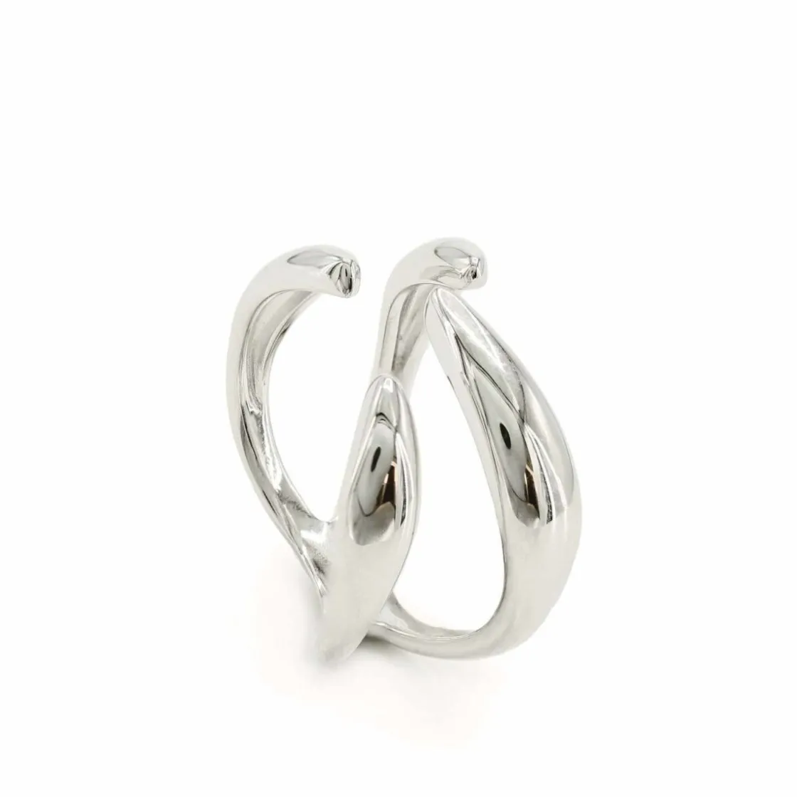 Anillos De Diseño | LINEARGENT Anillos de diseño abierto estilo garra en plata lisa
