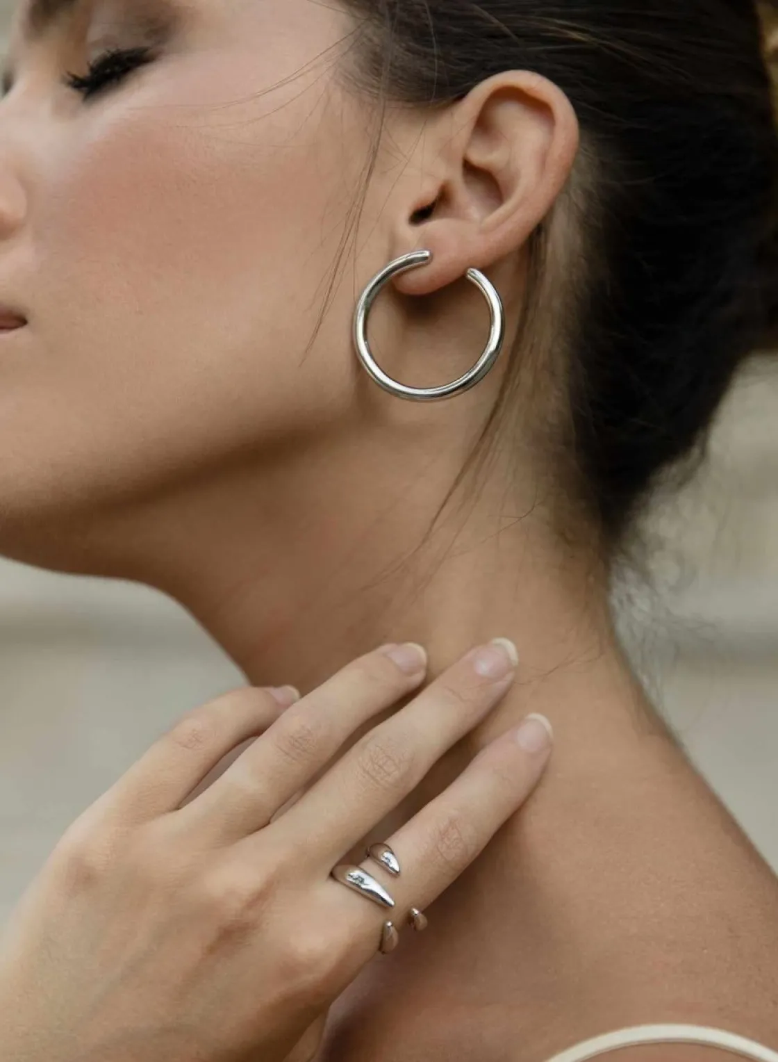 Anillos De Diseño | LINEARGENT Anillos de diseño abierto estilo garra en plata lisa