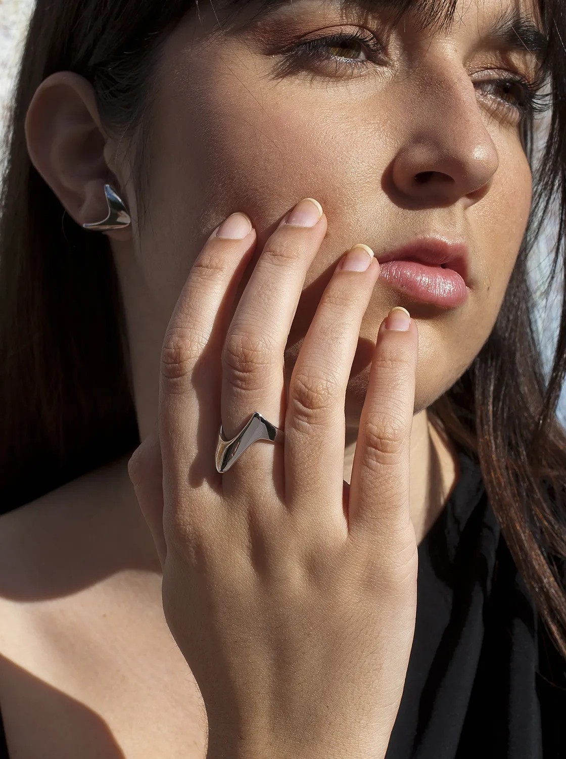 Anillos Especiales | Anillos De Diseño | LINEARGENT Anillos de diseño de plata diseño punta triangular