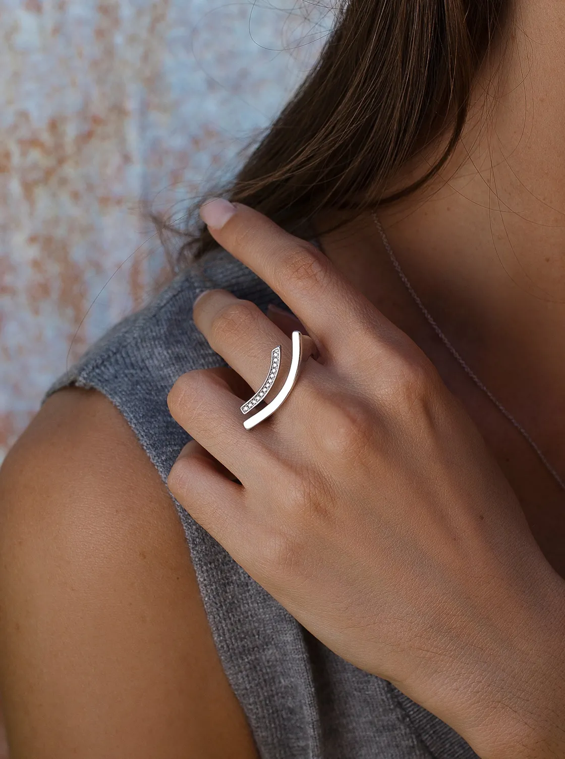 Anillos Especiales | Anillos De Diseño | LINEARGENT Anillos de diseño de plata estilo minimalista