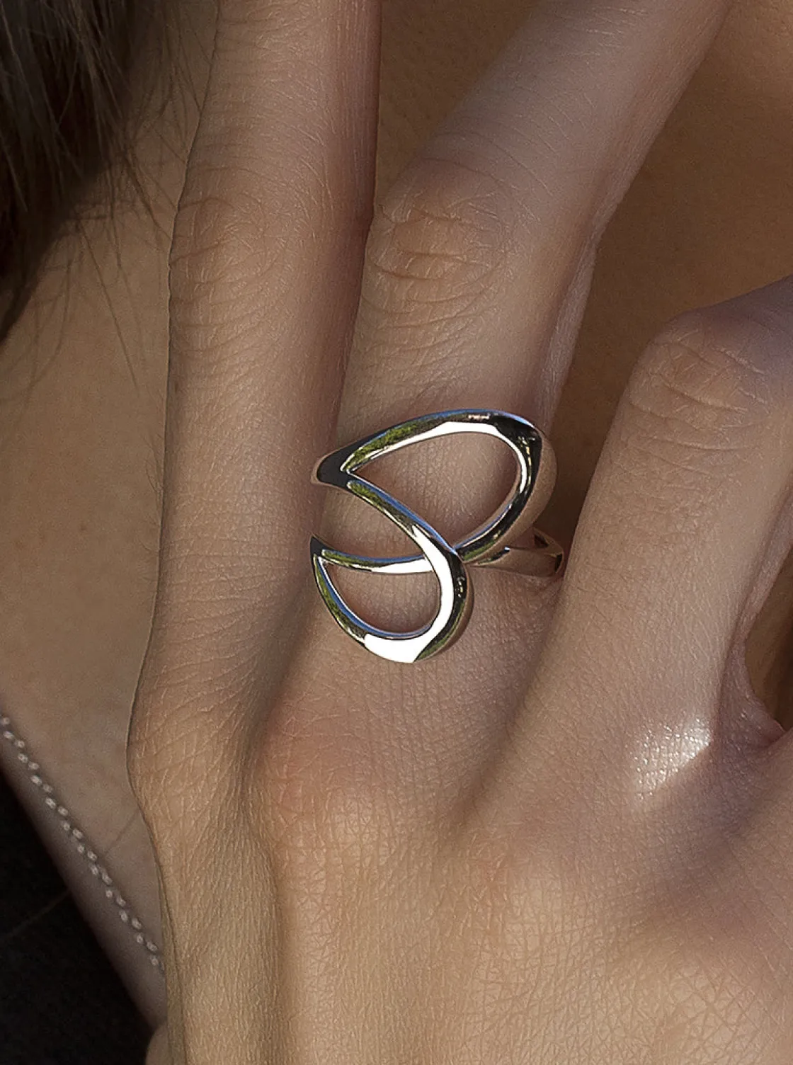 Anillos De Diseño | LINEARGENT Anillos de diseño de plata lisa diseño garabato