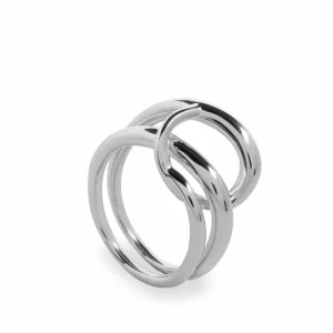 Anillos De Diseño | LINEARGENT Anillos de diseño enredado con círculo central
