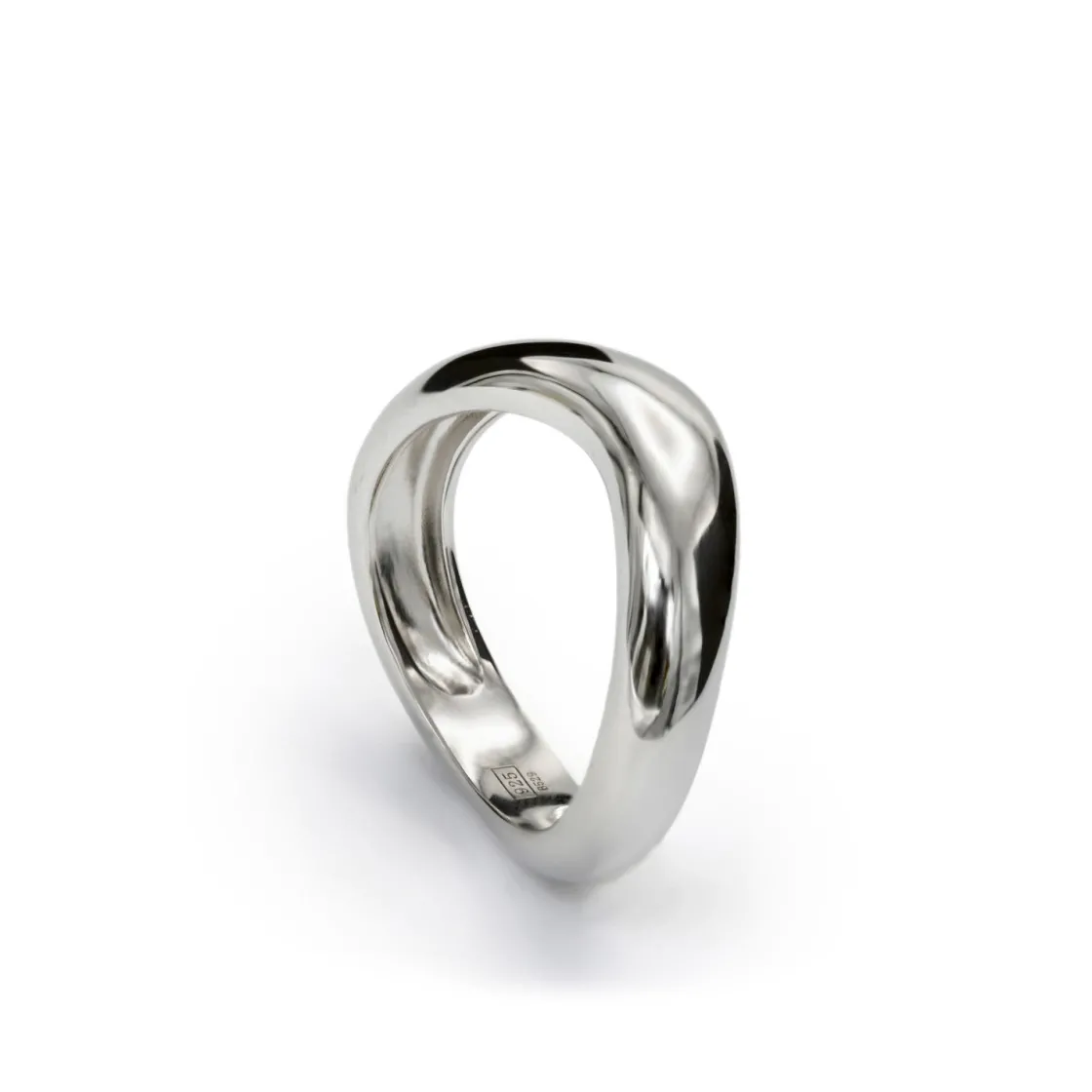 Anillos De Diseño | LINEARGENT Anillos de diseño irregular en plata lisa