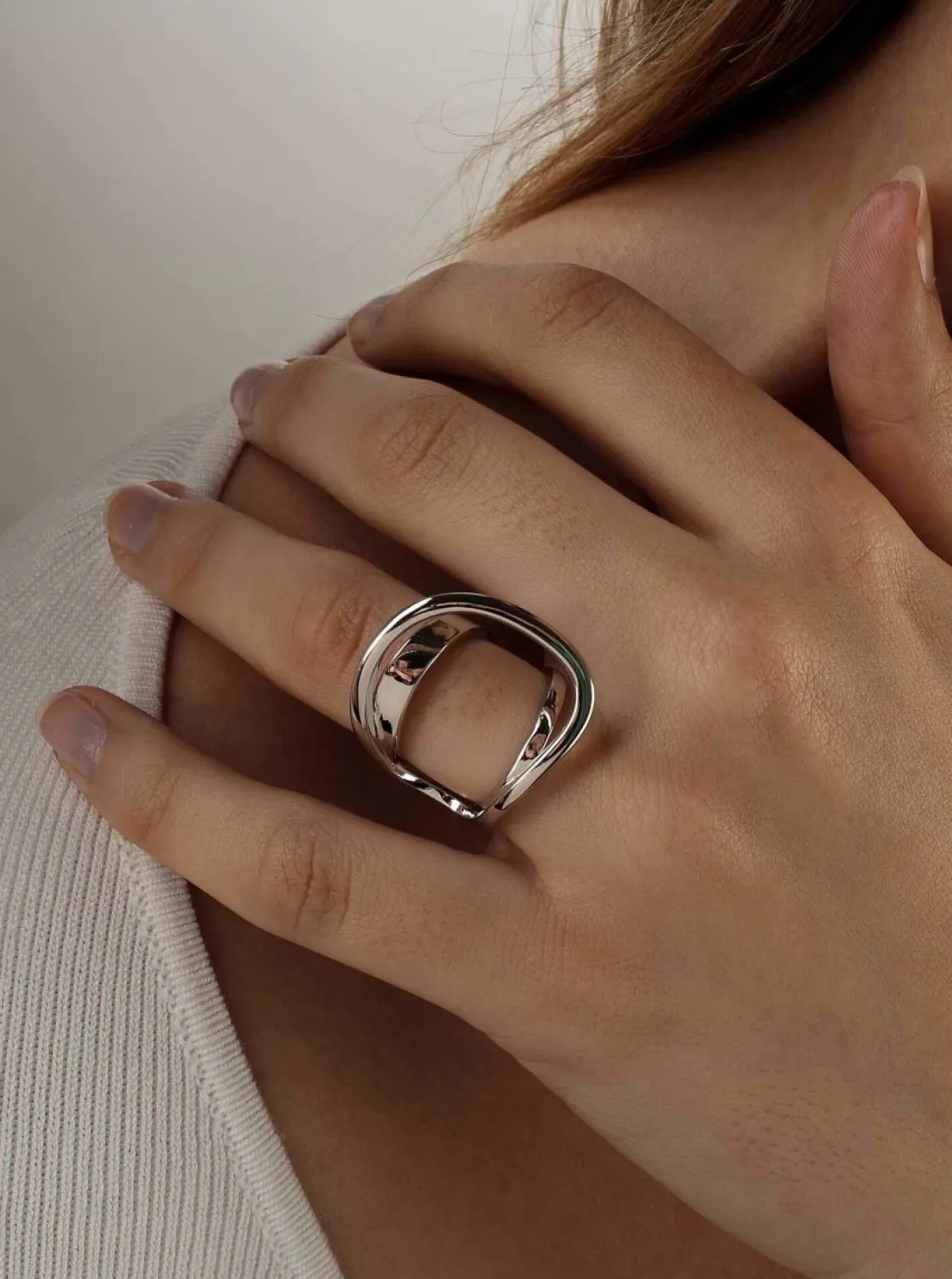 Anillos De Diseño | Anillos Anchos | LINEARGENT Anillos de diseño motivo circular grande