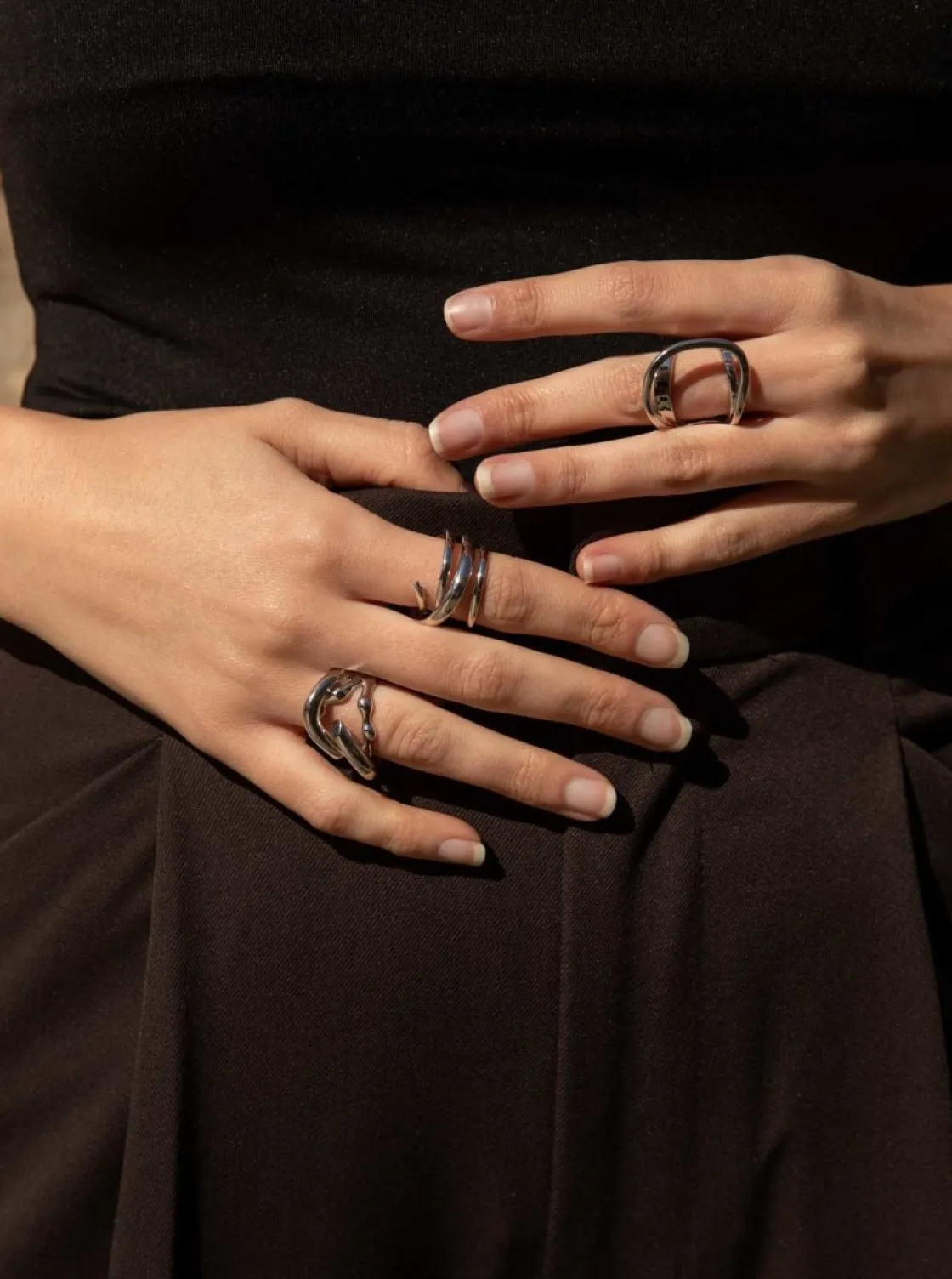 Anillos De Diseño | Anillos Anchos | LINEARGENT Anillos de diseño motivo circular grande
