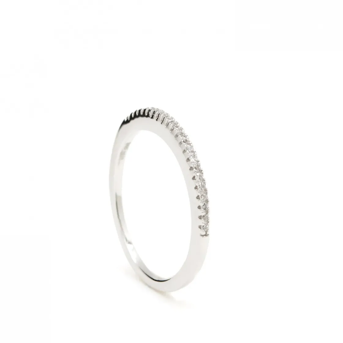 Anillos Especiales | Anillos Pequeños | LINEARGENT Anillos finos de plata con diseño de circonita