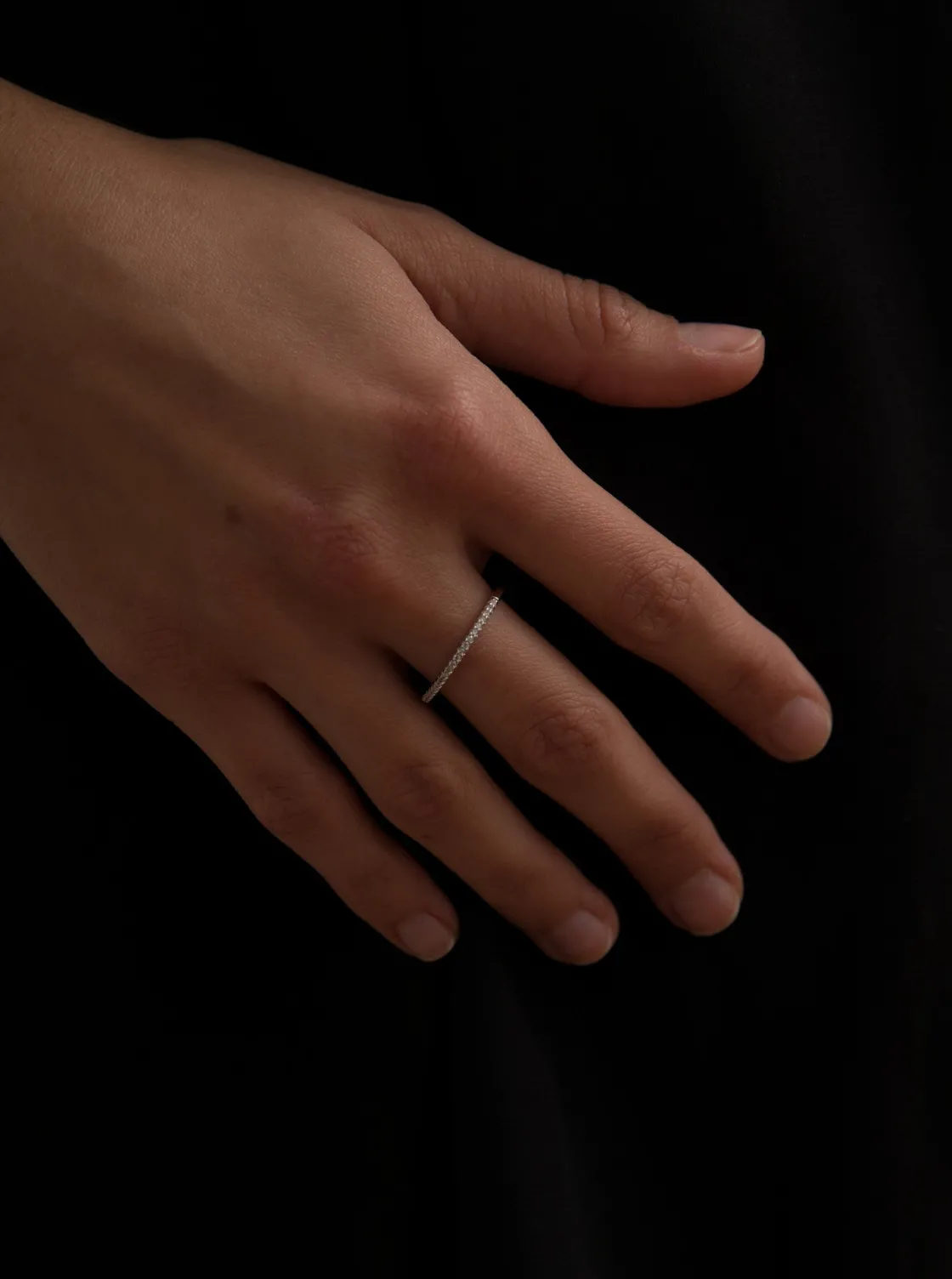 Anillos Especiales | Anillos Pequeños | LINEARGENT Anillos finos de plata con diseño de circonita