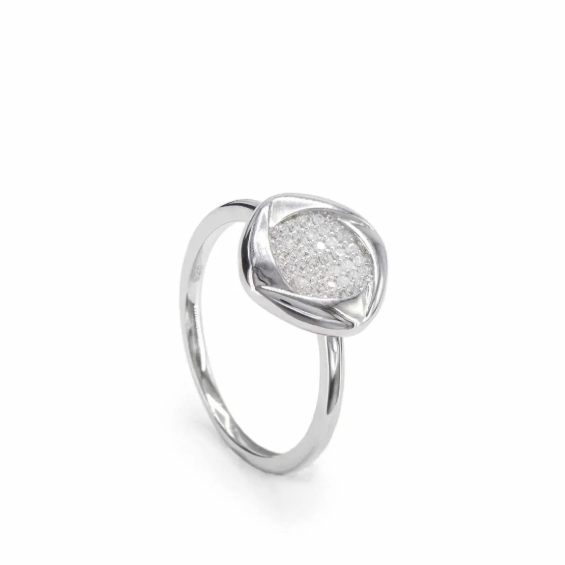 Anillos Finos | LINEARGENT Anillos finos de plata silueta cuadrada y circonitas