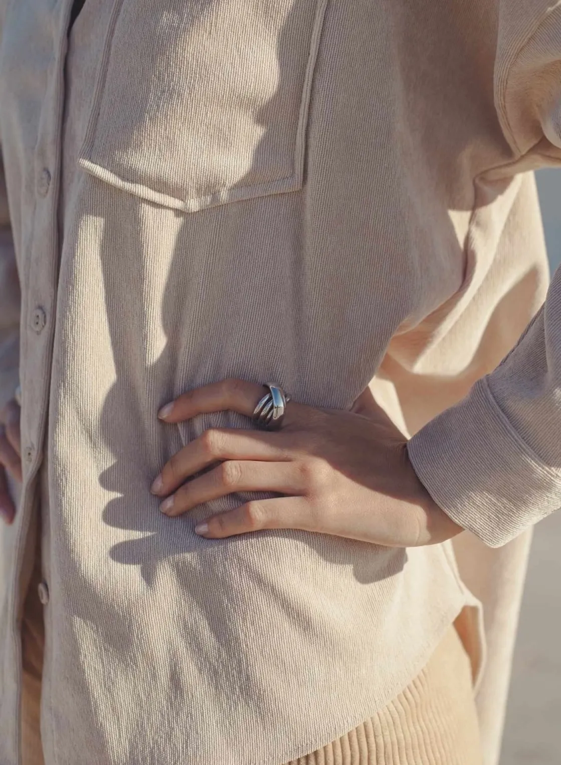 Anillos Grandes | LINEARGENT Anillos grandes de plata con diseño cruzado