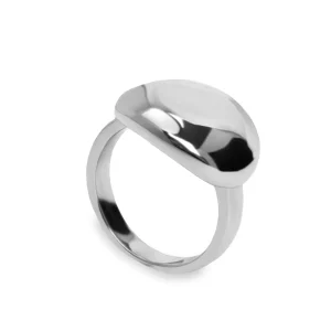 Anillos De Diseño | Anillos Grandes | LINEARGENT Anillos grandes de plata lisa de diseño redondo