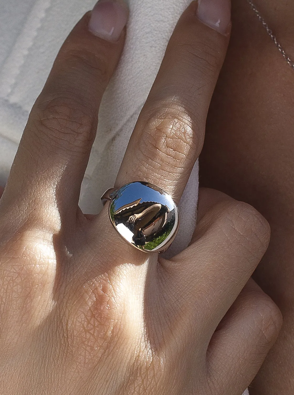 Anillos De Diseño | Anillos Grandes | LINEARGENT Anillos grandes de plata lisa de diseño redondo
