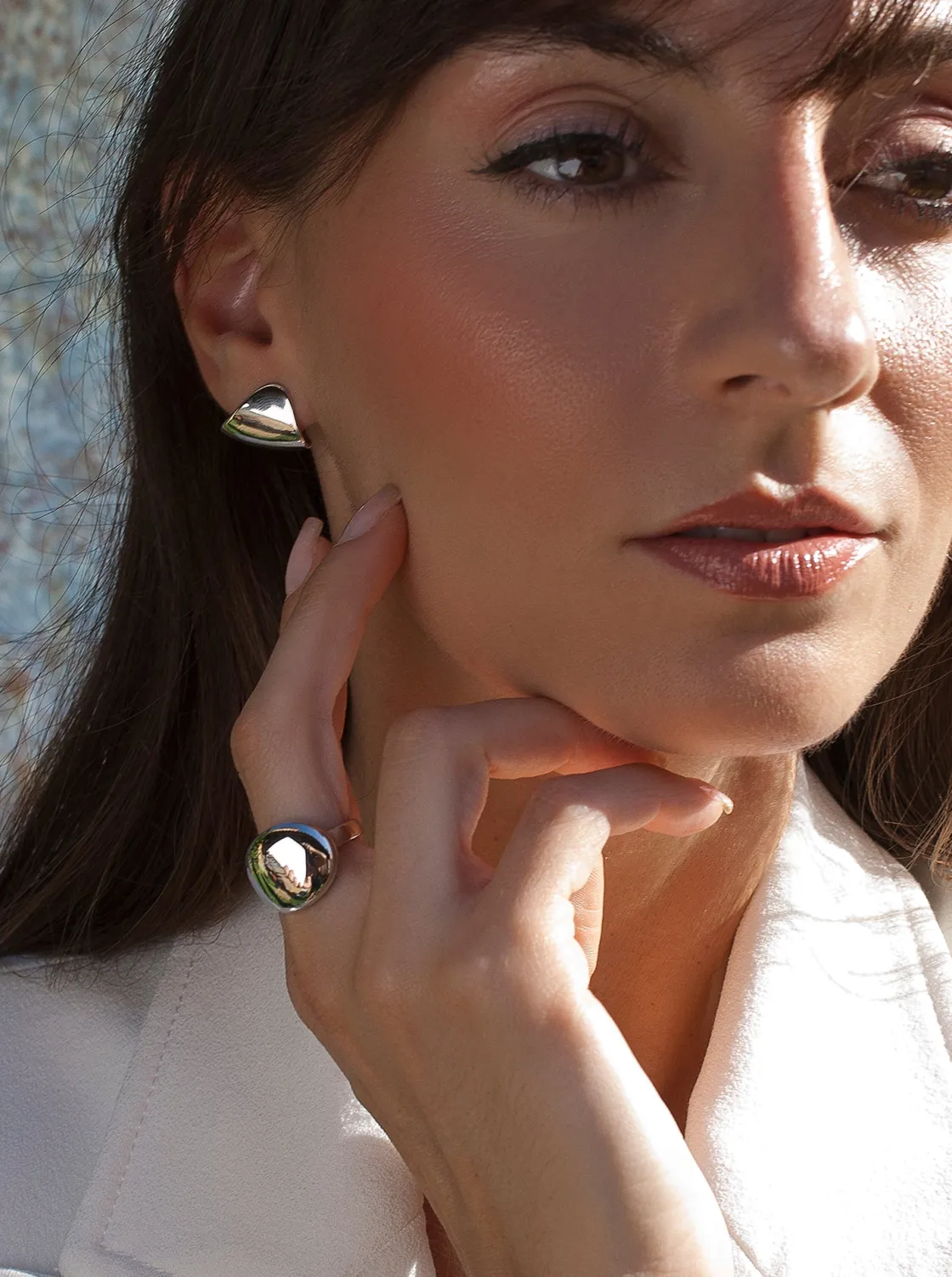 Anillos De Diseño | Anillos Grandes | LINEARGENT Anillos grandes de plata lisa de diseño redondo