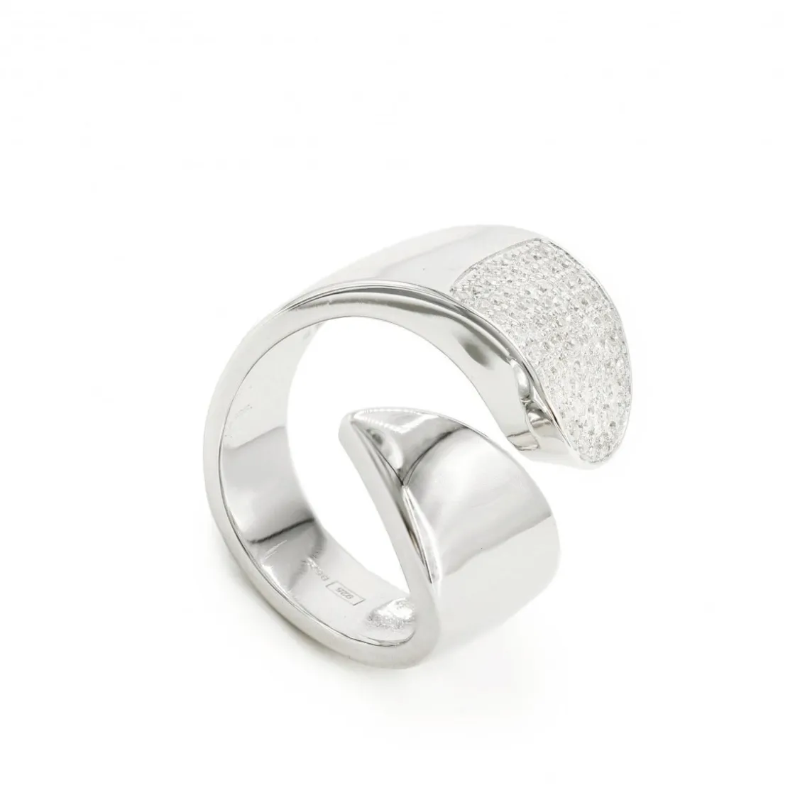 Anillos Grandes | Anillos Circonitas | LINEARGENT Anillos grandes diseño abierto irregular con circonitas