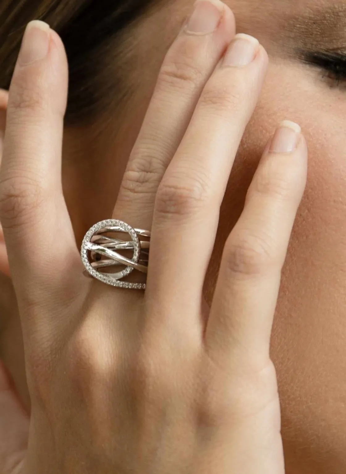 Anillos Grandes | LINEARGENT Anillos grandes diseño de cinco carriles irregulares