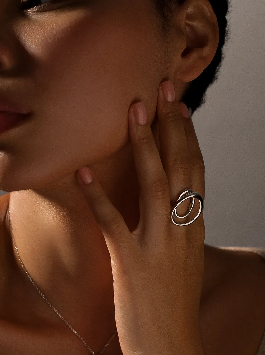 Anillos De Diseño | LINEARGENT Anillos grandes diseño espiral en plata lisa