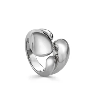 Anillos De Diseño | Anillos Anchos | LINEARGENT Anillos grandes diseño irregular circular en plata lisa